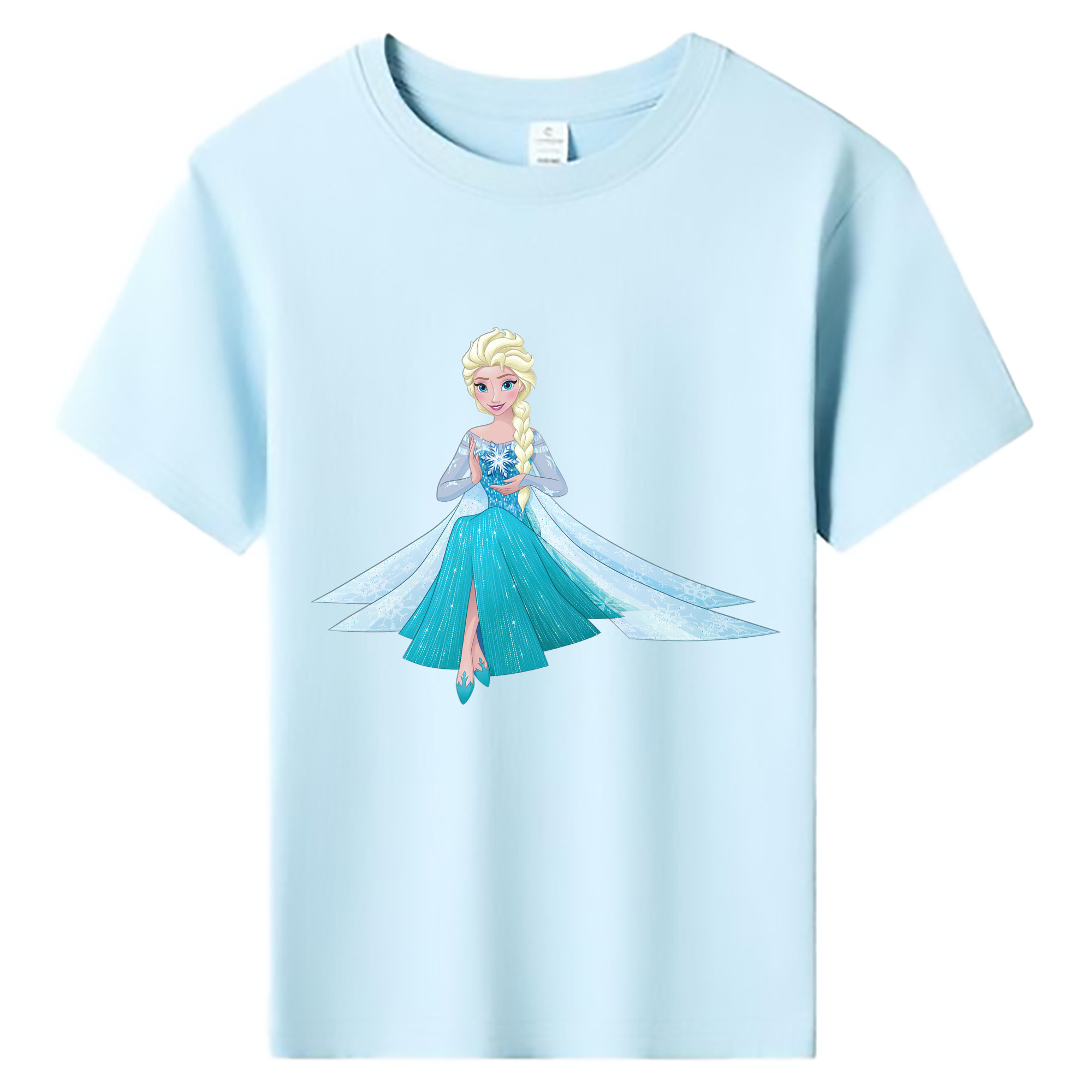 （画像用） アナと雪の女王 アンナ エルサ Frozen Anna Elsa 綿100％キッズTシャツ（フロントプリント）